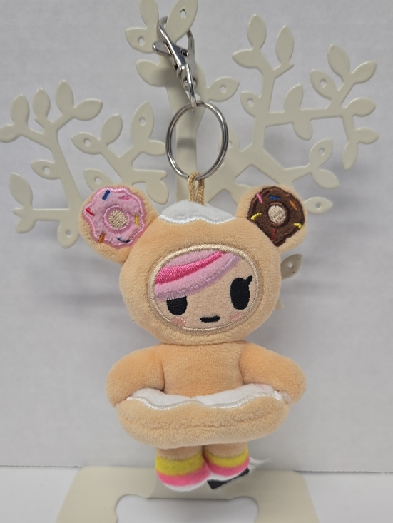 tokidoki Accessories - Tokidoki Donutella Plush Keychain w/Pink & Brown Accents 4" EUC